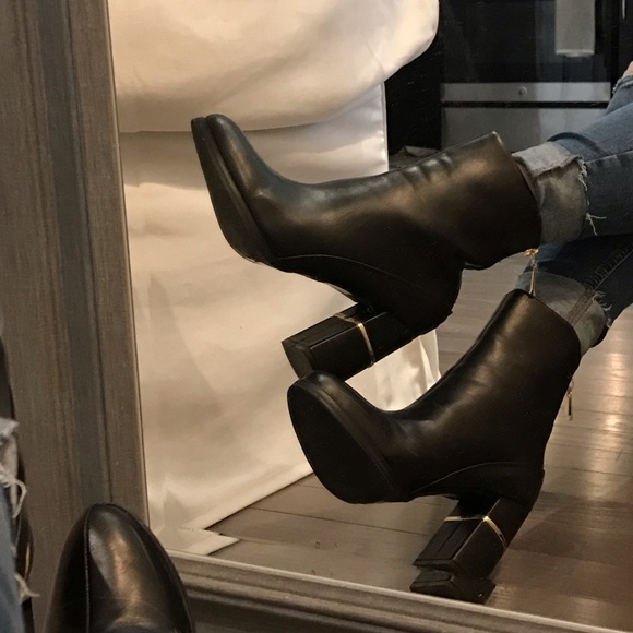 Forever 21 Shoes - Heals with Gold Accent